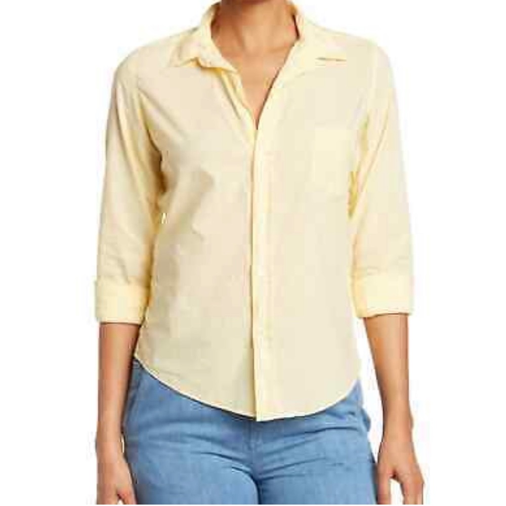 Frank & Eileen Barry Button Down Size Small Yellow